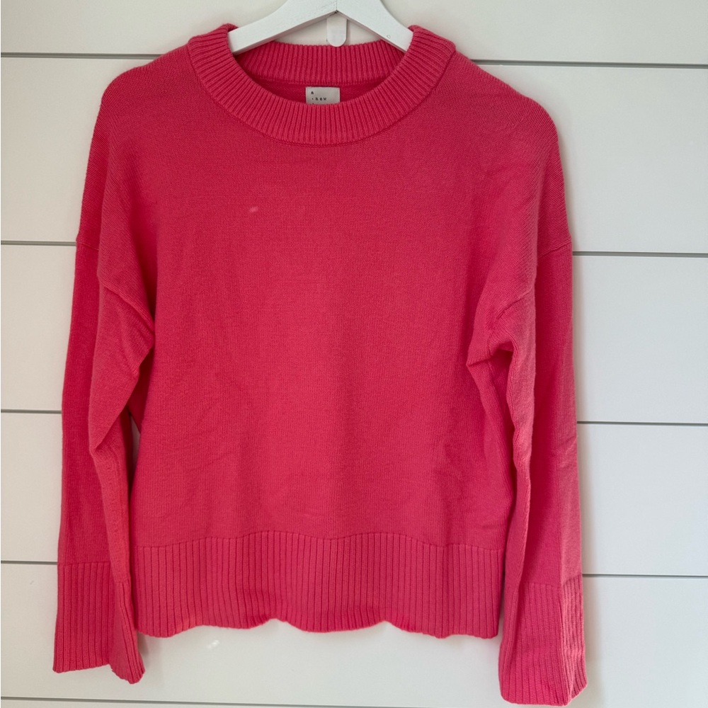 a new day Women's Bright Pink Crew Neck Sweater